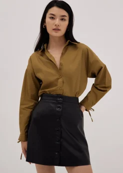 Rianna Relaxed Tie Cuff Sleeve Shirt