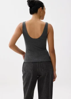 Ribbed Jersey Fitted Camisole Top