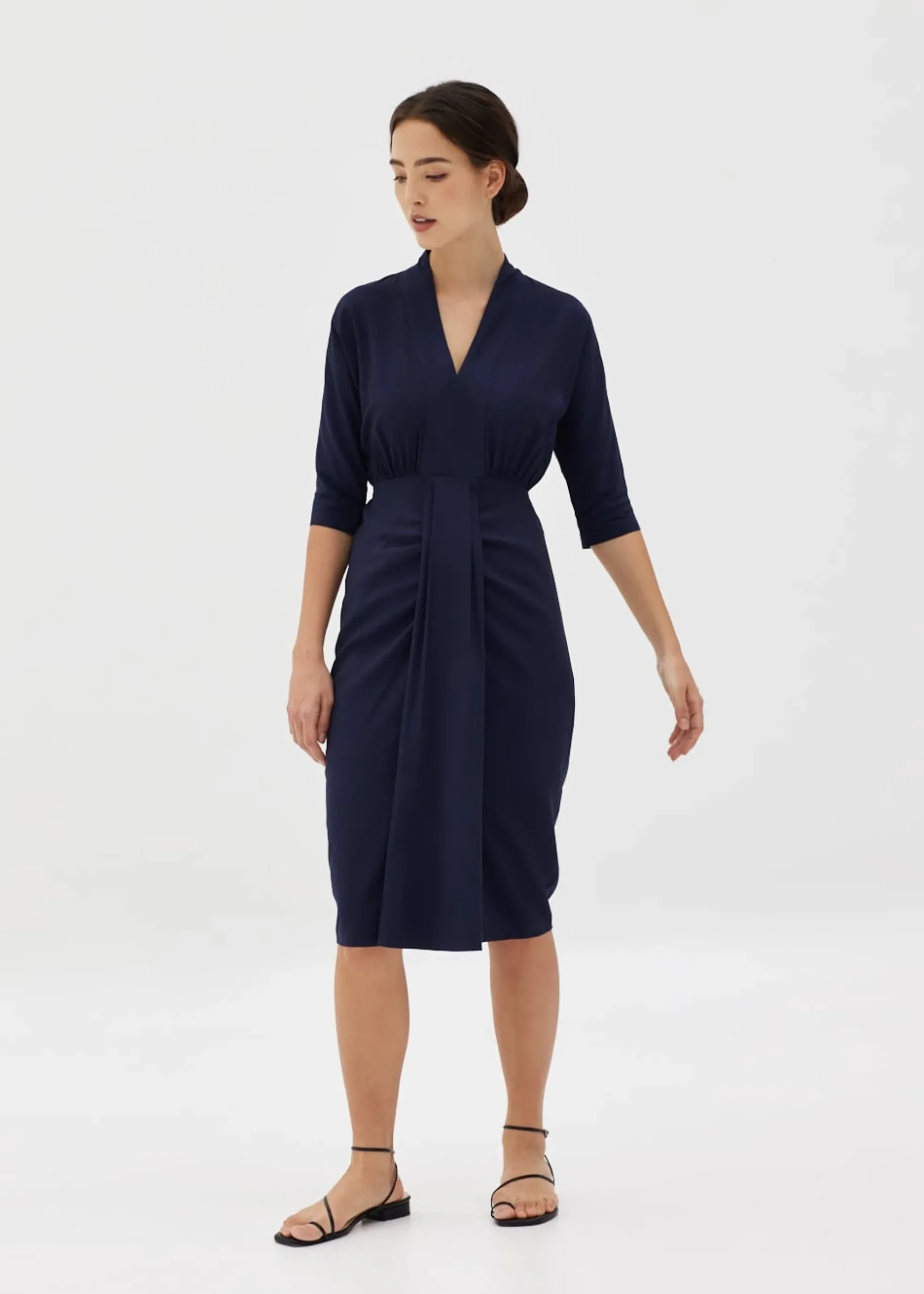 Riyana Ruched Kimono Dress