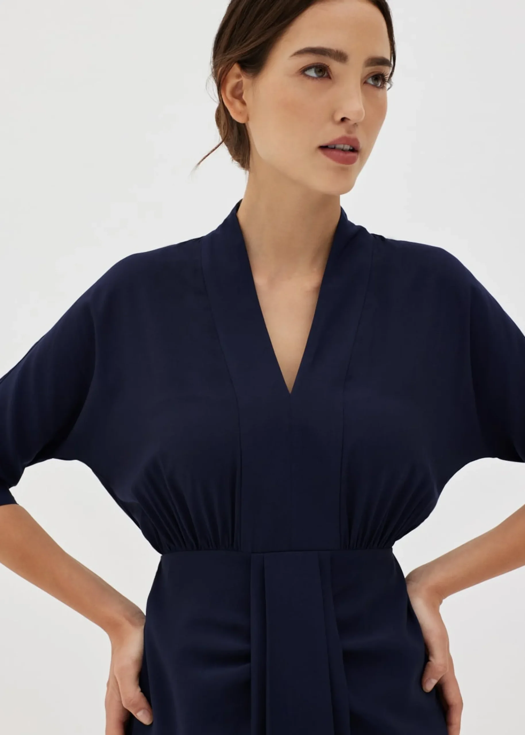 Riyana Ruched Kimono Dress