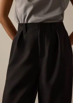 Riyo Adjustable Waist Elastic Twill Barrel Pants