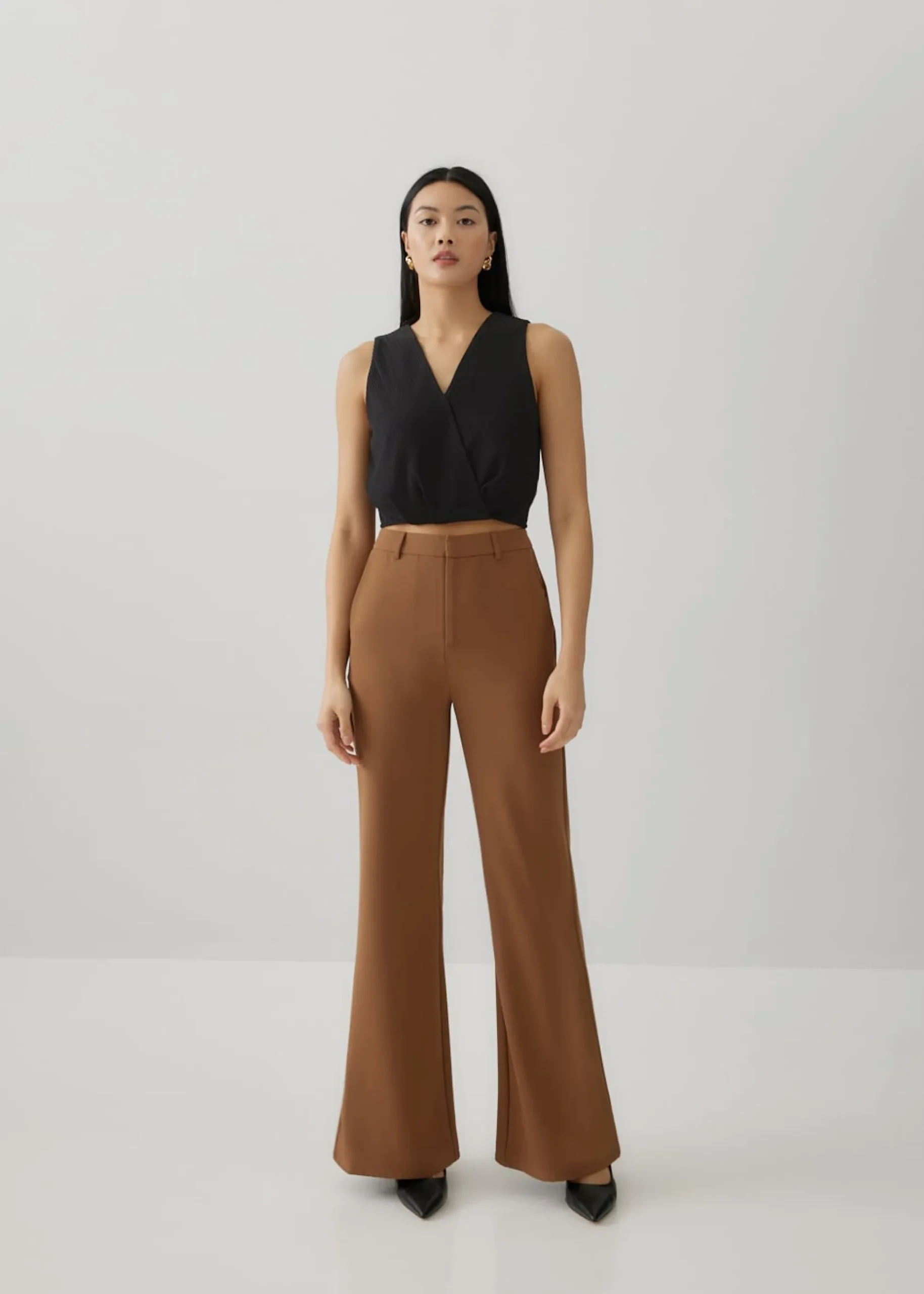 Rouinna Pleat Wrap Crop Top
