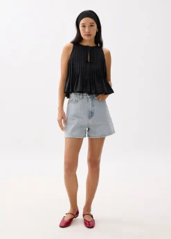 Round Neck Babydoll Tank Top