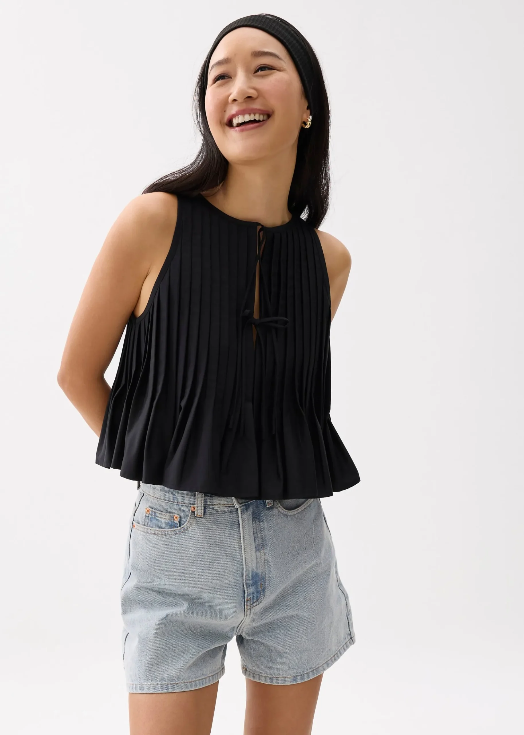 Round Neck Babydoll Tank Top
