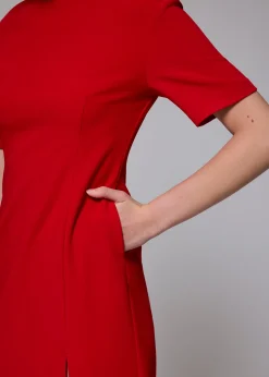 Round Neck Column Midaxi Dress