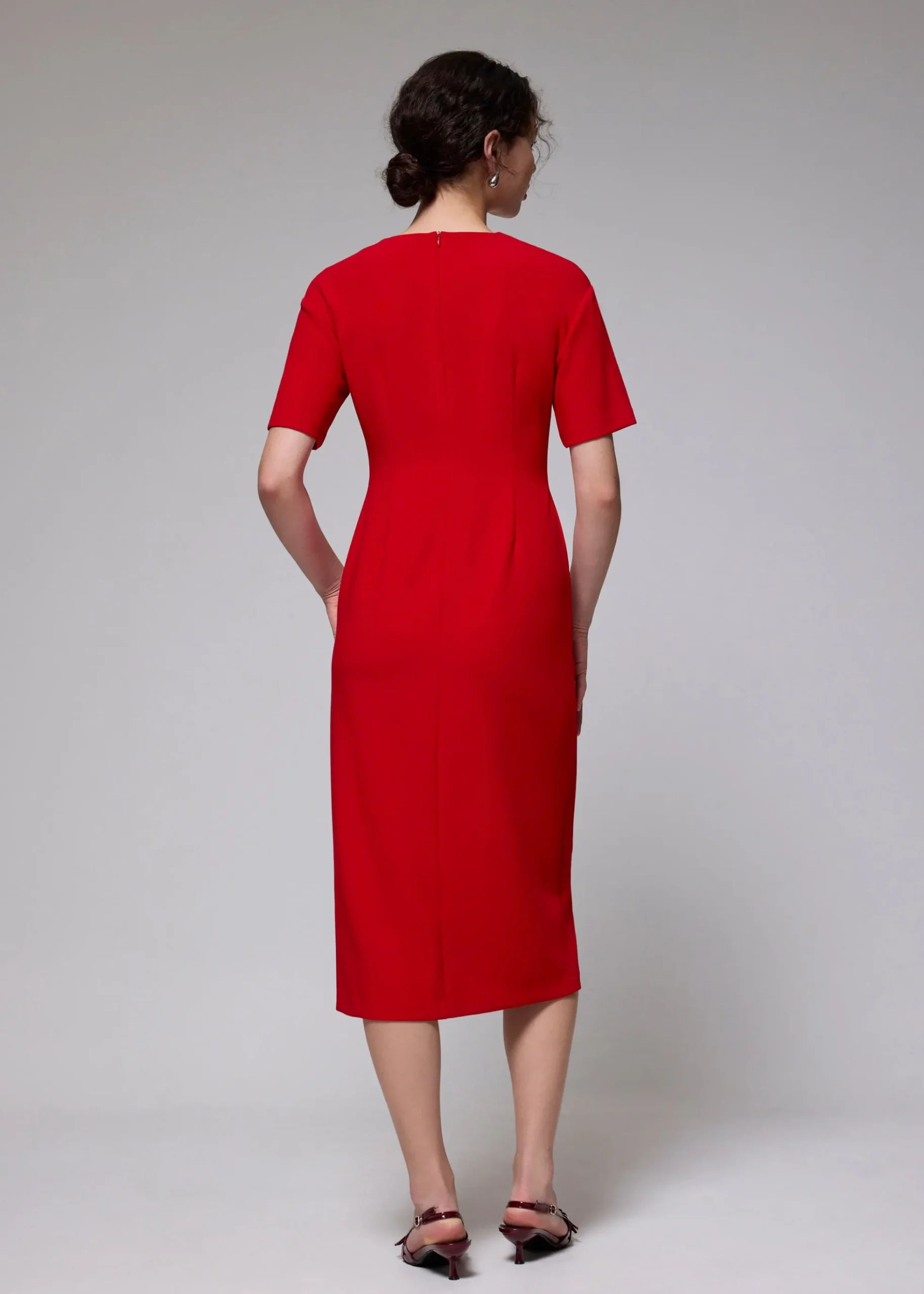 Round Neck Column Midaxi Dress