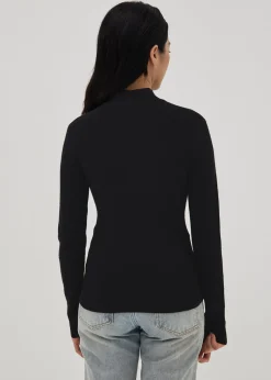 Round Neck Fitted Tie Knit Top