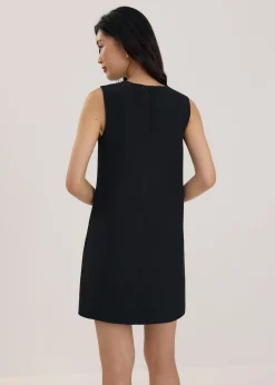 Round Neck Shift Mini Dress