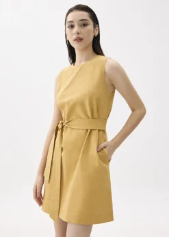 Round Neck Shift Mini Dress