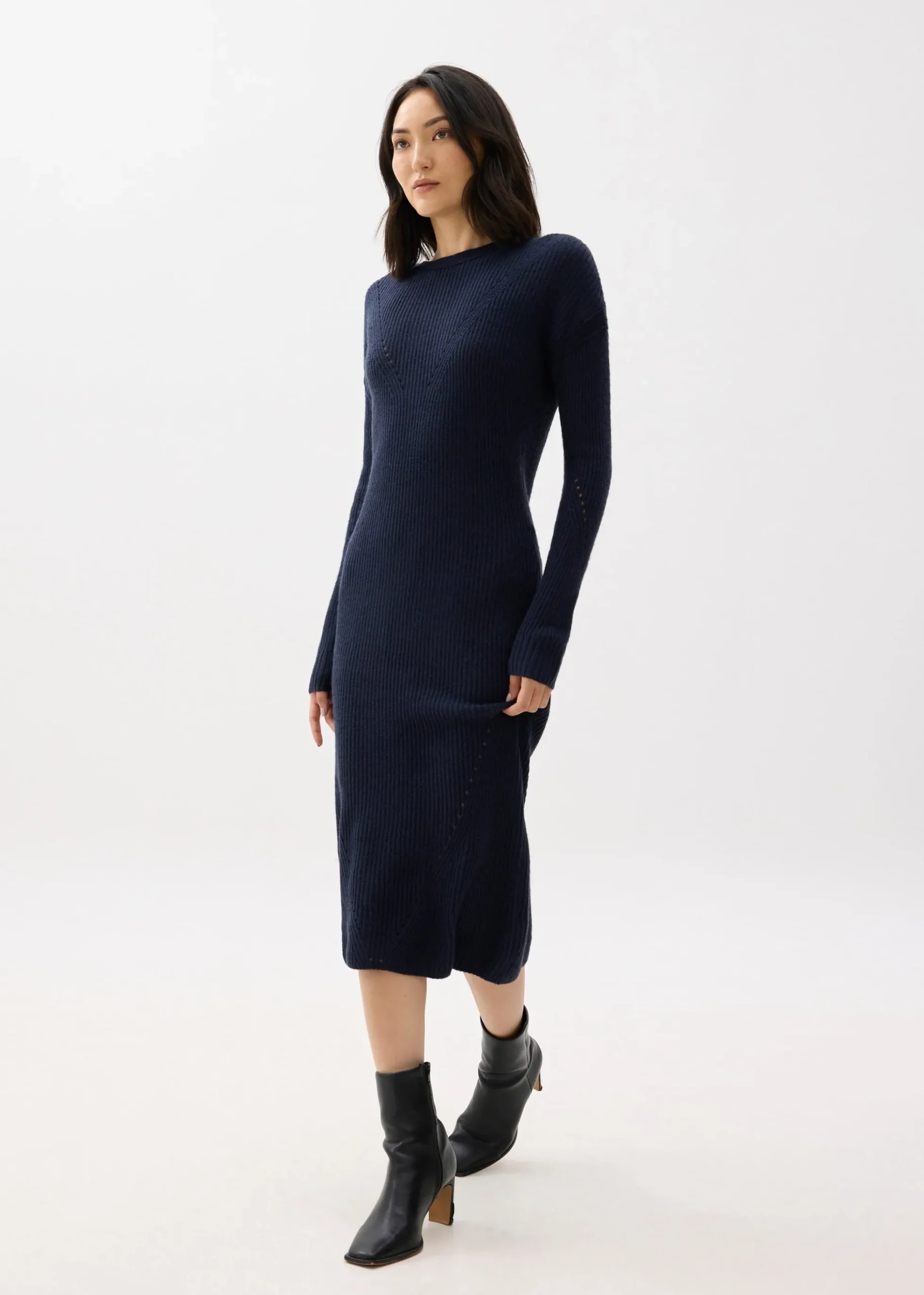 Ruby Mercerized Wool Midi Sweater Dress