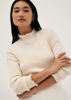 Ruffle Ribbed Knit Top