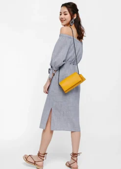 Russo Off-shoulder Ribbon Cuff Dress