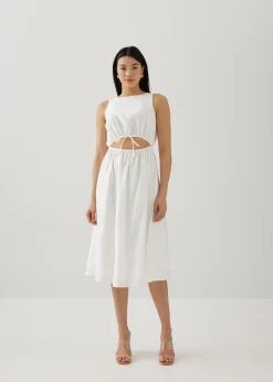 Salome Elastic Reversible Flare Midi Dress