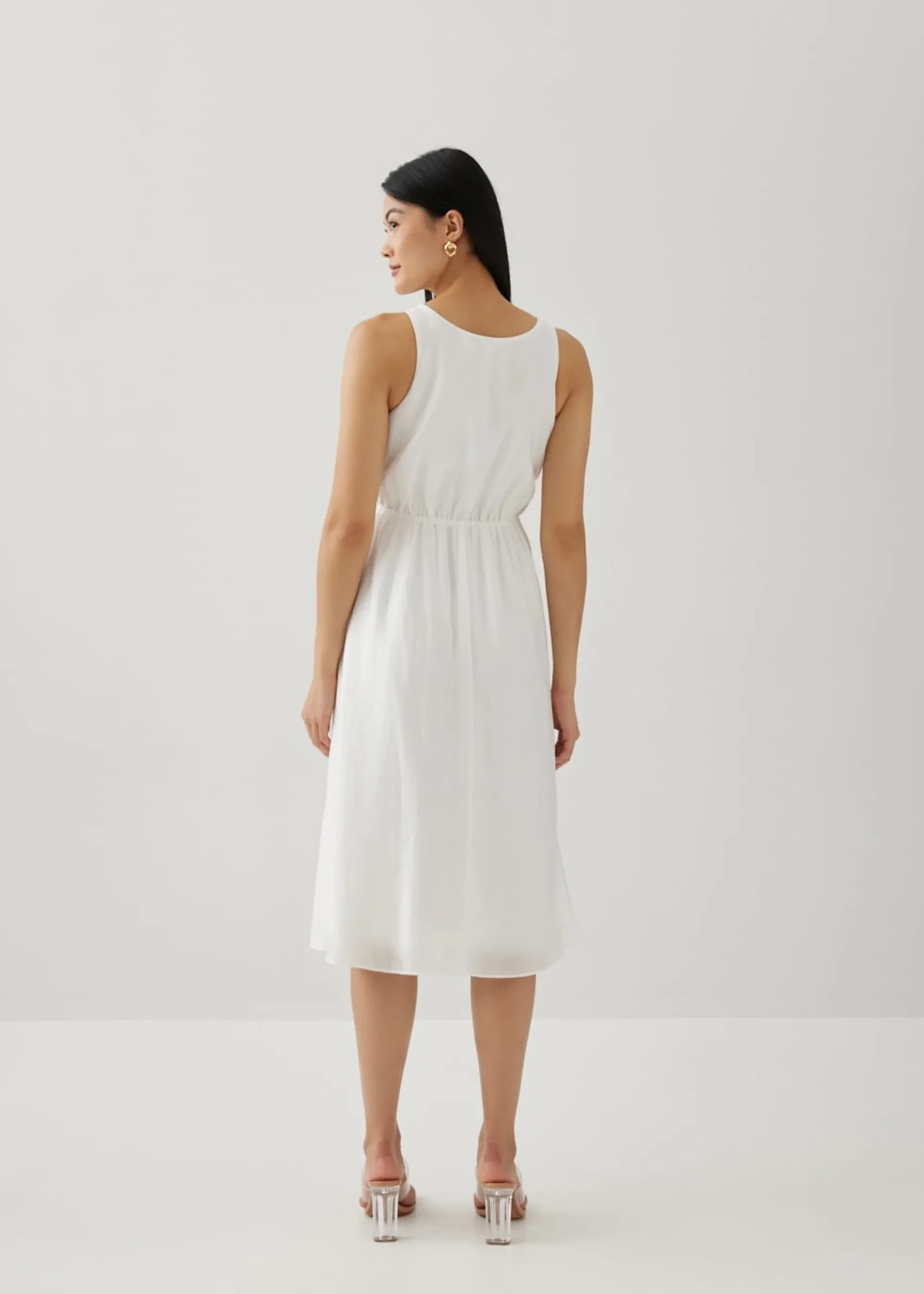 Salome Elastic Reversible Flare Midi Dress