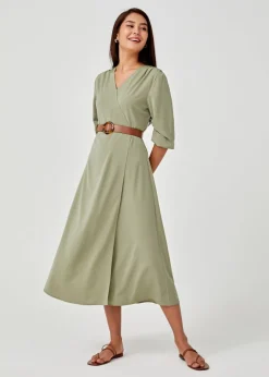 Samara Belted Maxi Wrap Dress