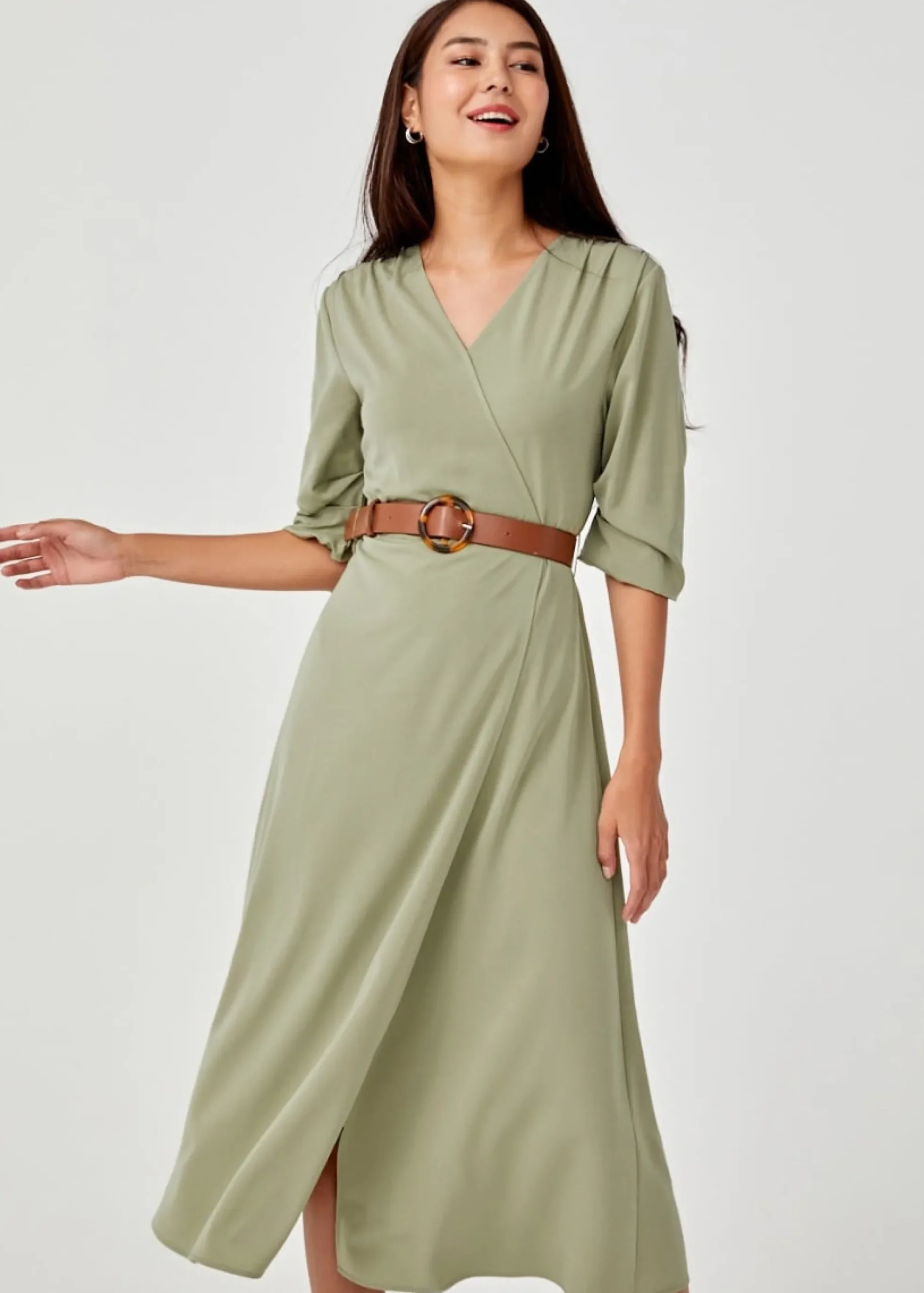 Samara Belted Maxi Wrap Dress