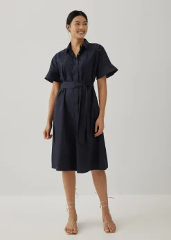Sansa Openwork Embroidered Shirt Dress