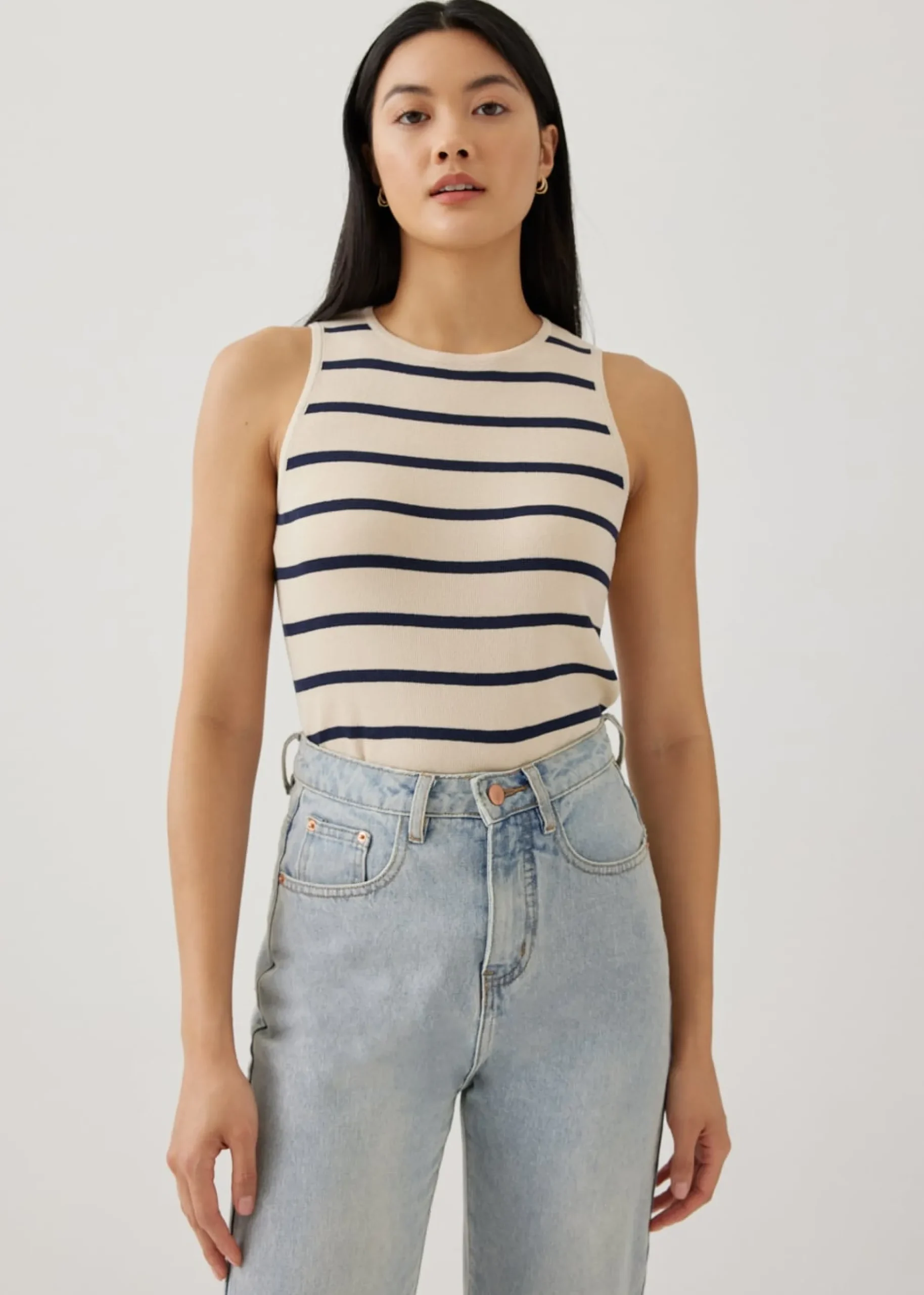 Sasha Striped Knit Tank Top