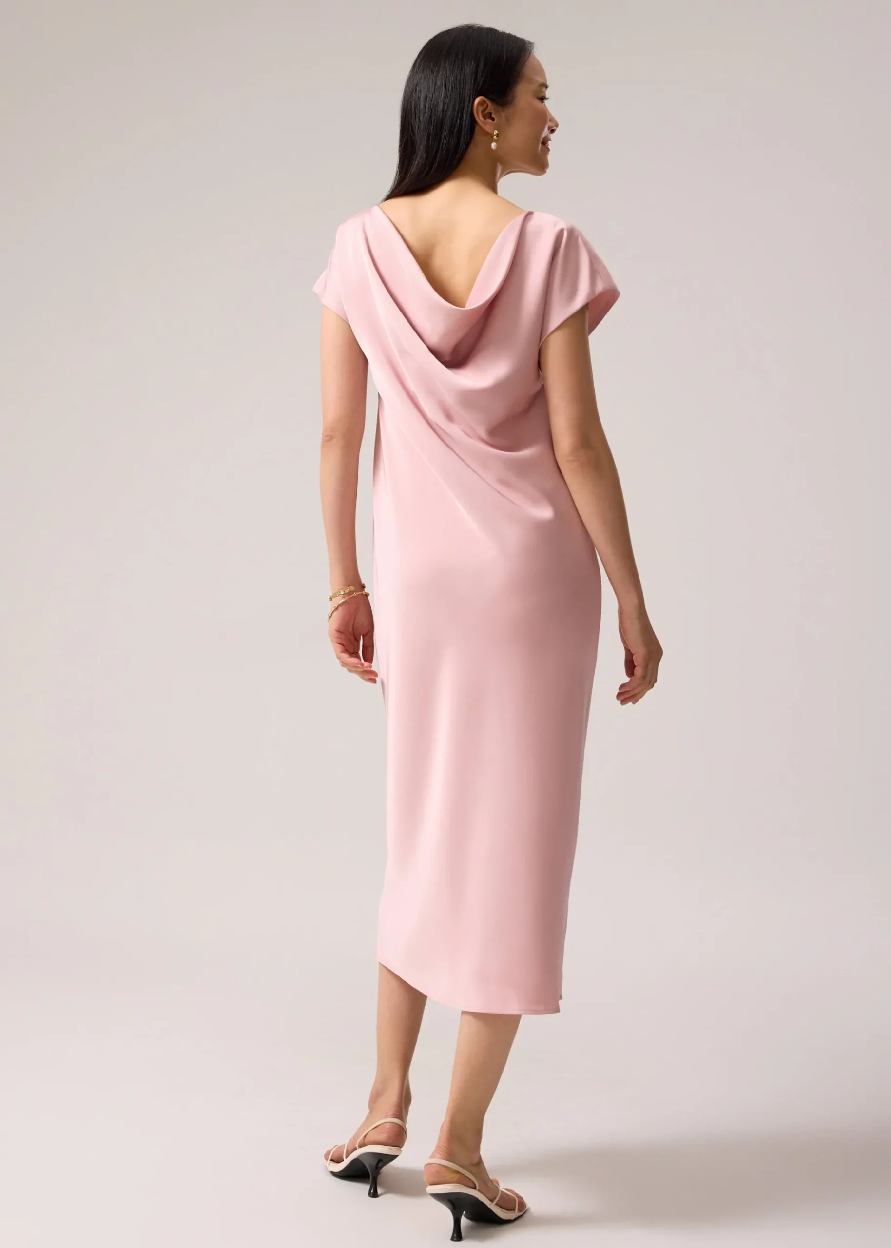 Satin Bias Cut Midaxi Dress