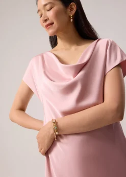 Satin Bias Cut Midaxi Dress