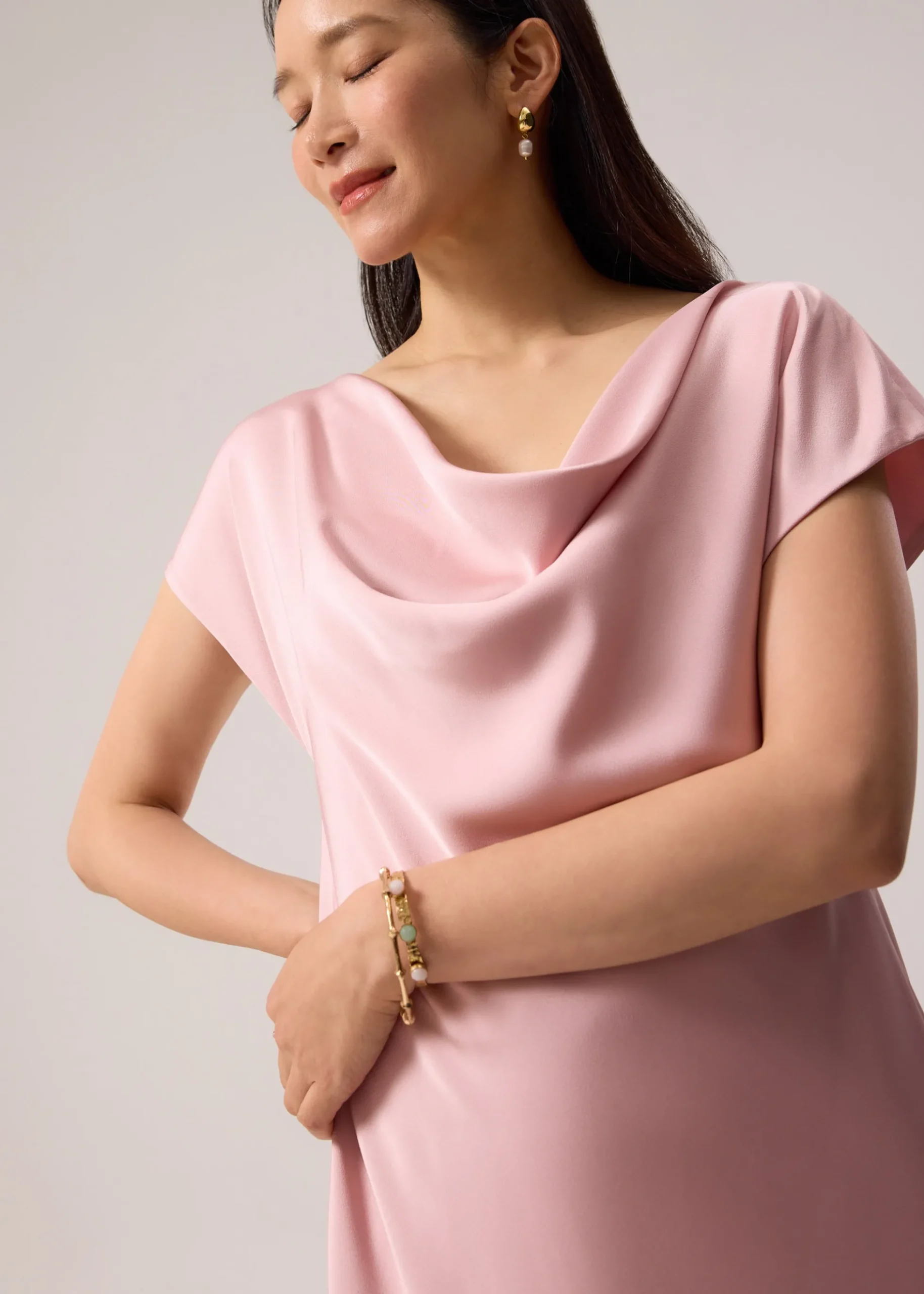 Satin Bias Cut Midaxi Dress