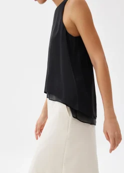 Satin Trapeze Shell Top