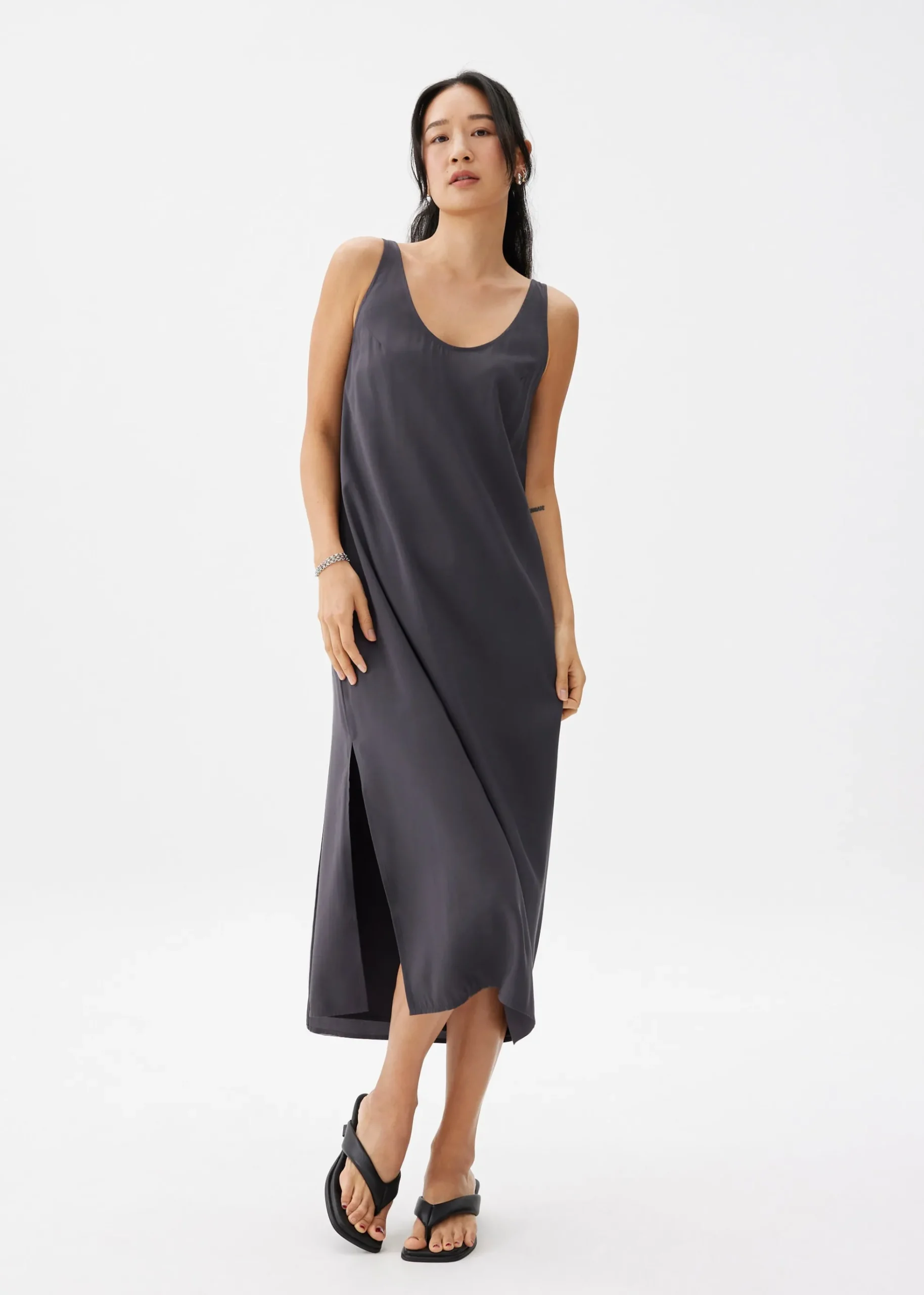 Scoop Neck Column Midaxi Dress