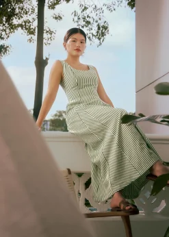 Scoop Neck Fit & Flare Midaxi Dress