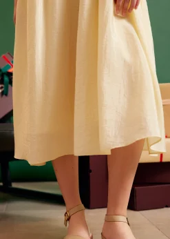 Scoop Neck Trapeze Midaxi Dress
