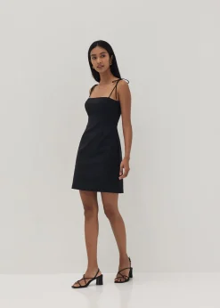 Selyn Tie Shoulder Bodycon Mini Dress