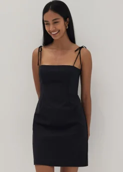 Selyn Tie Shoulder Bodycon Mini Dress