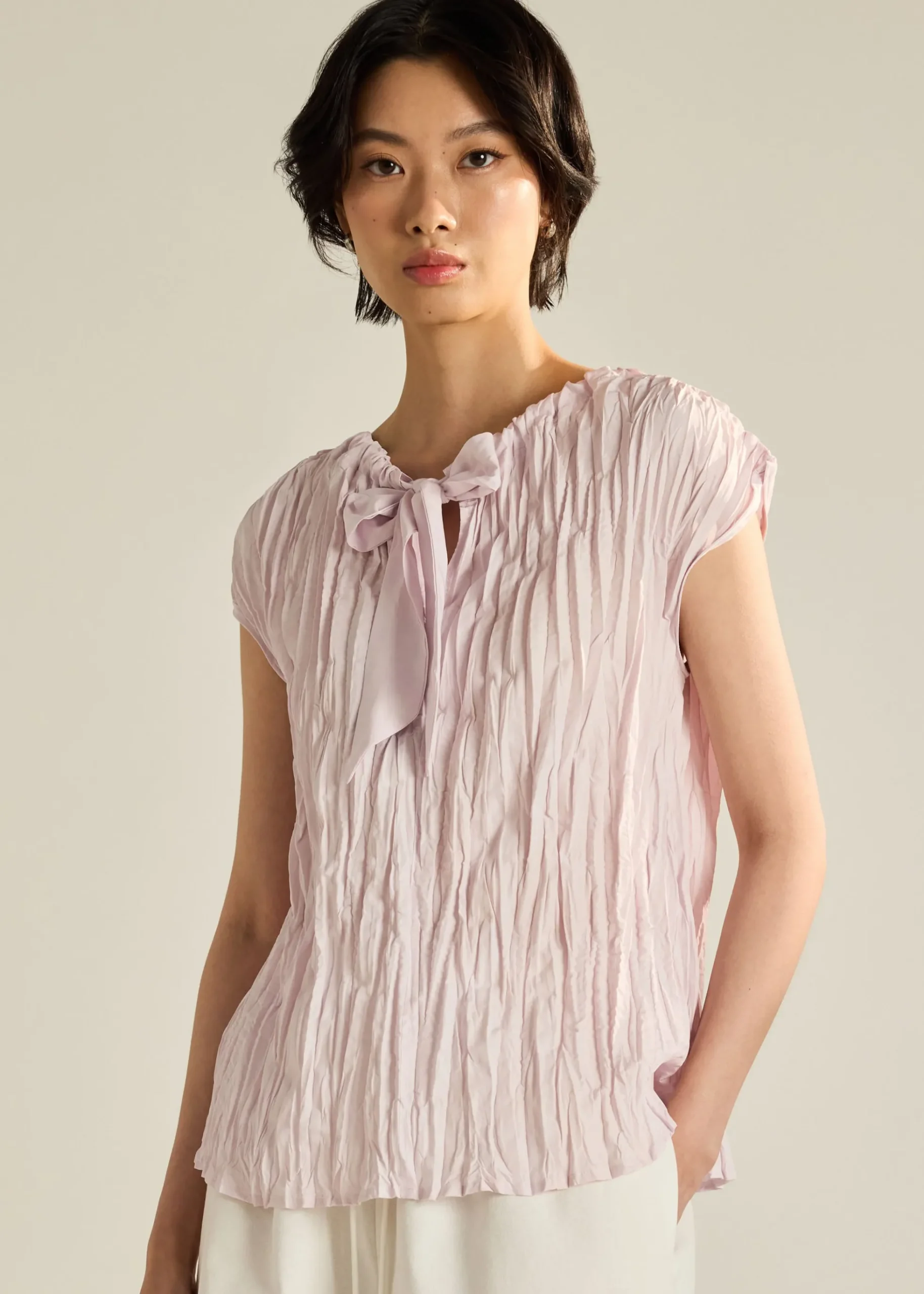 Sena Multi-way Crinkled Pleats Top