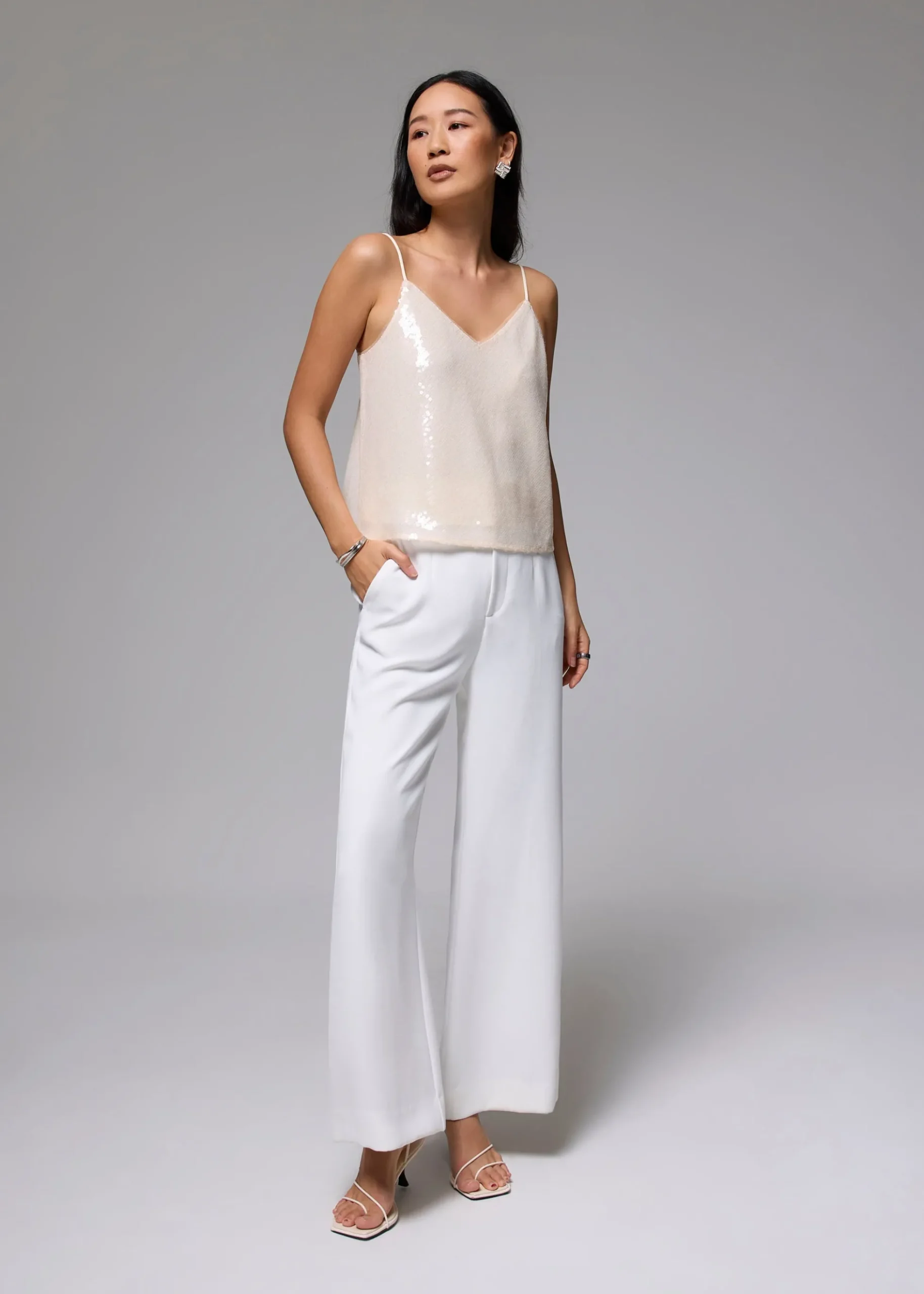 Sequin V-neck Camisole Top