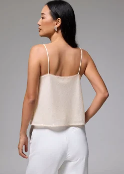 Sequin V-neck Camisole Top