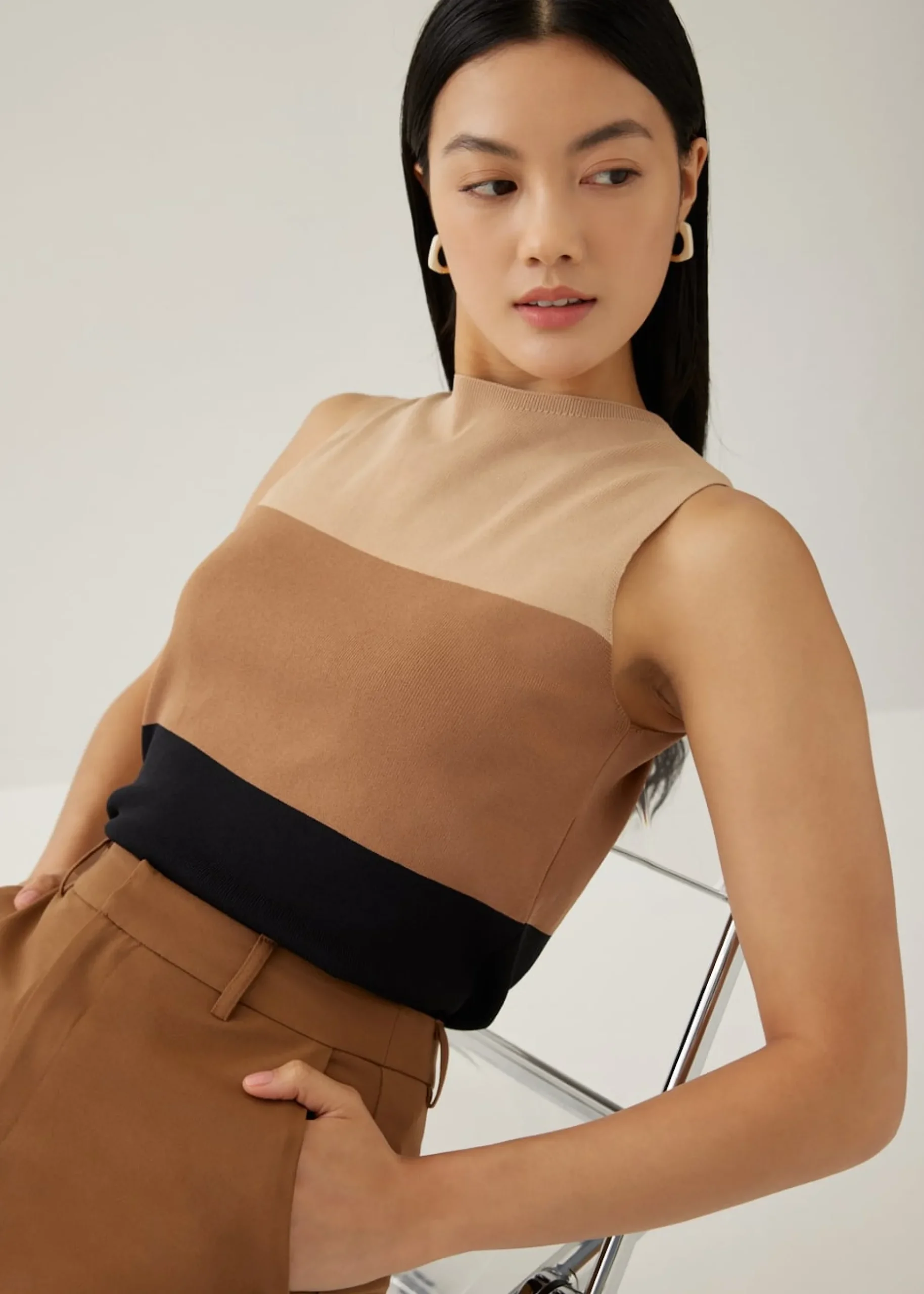 Serafina Funnel Neck Knit Top