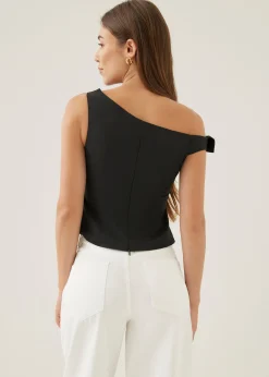 Shanneth Asymmetric Off Shoulder Top