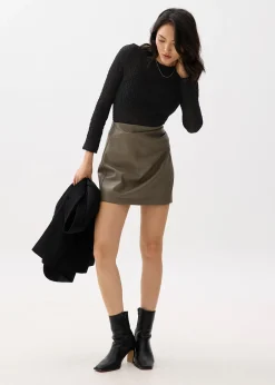 Sheer Crinkled Long Sleeve Top