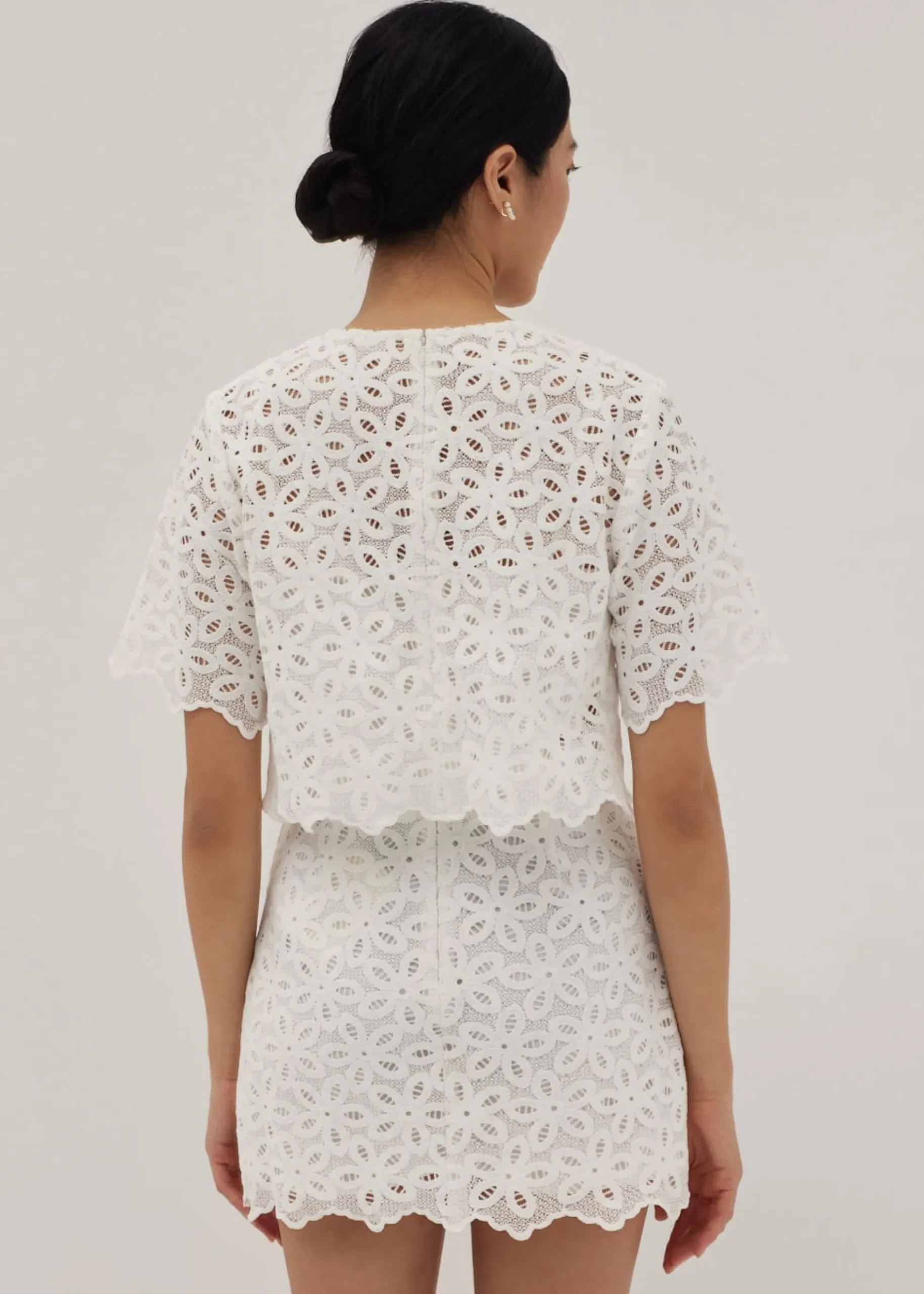 Shelby Broderie Shell Crop Top