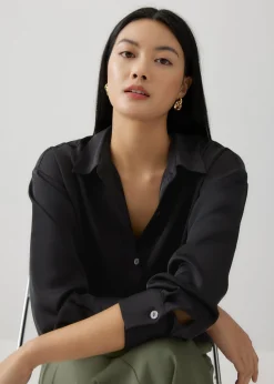 Shontelle Relaxed Satin Shirt