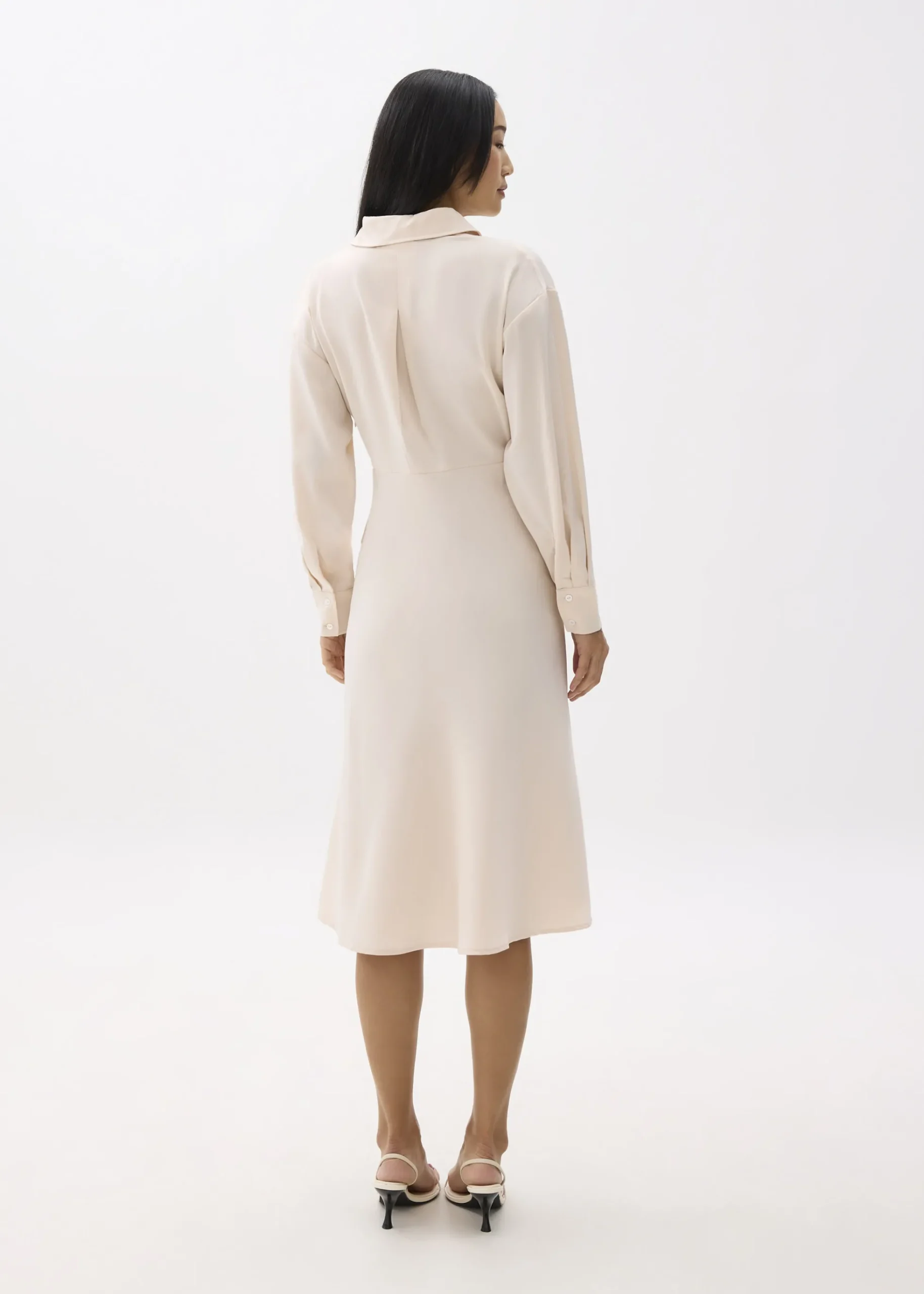 Simone Twist Front Satin Dress