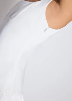 Square Neck Drop Waist Mini Dress