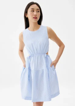 Striped Fit & Flare Mini Dress