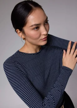 Striped Jersey Fitted Sweater