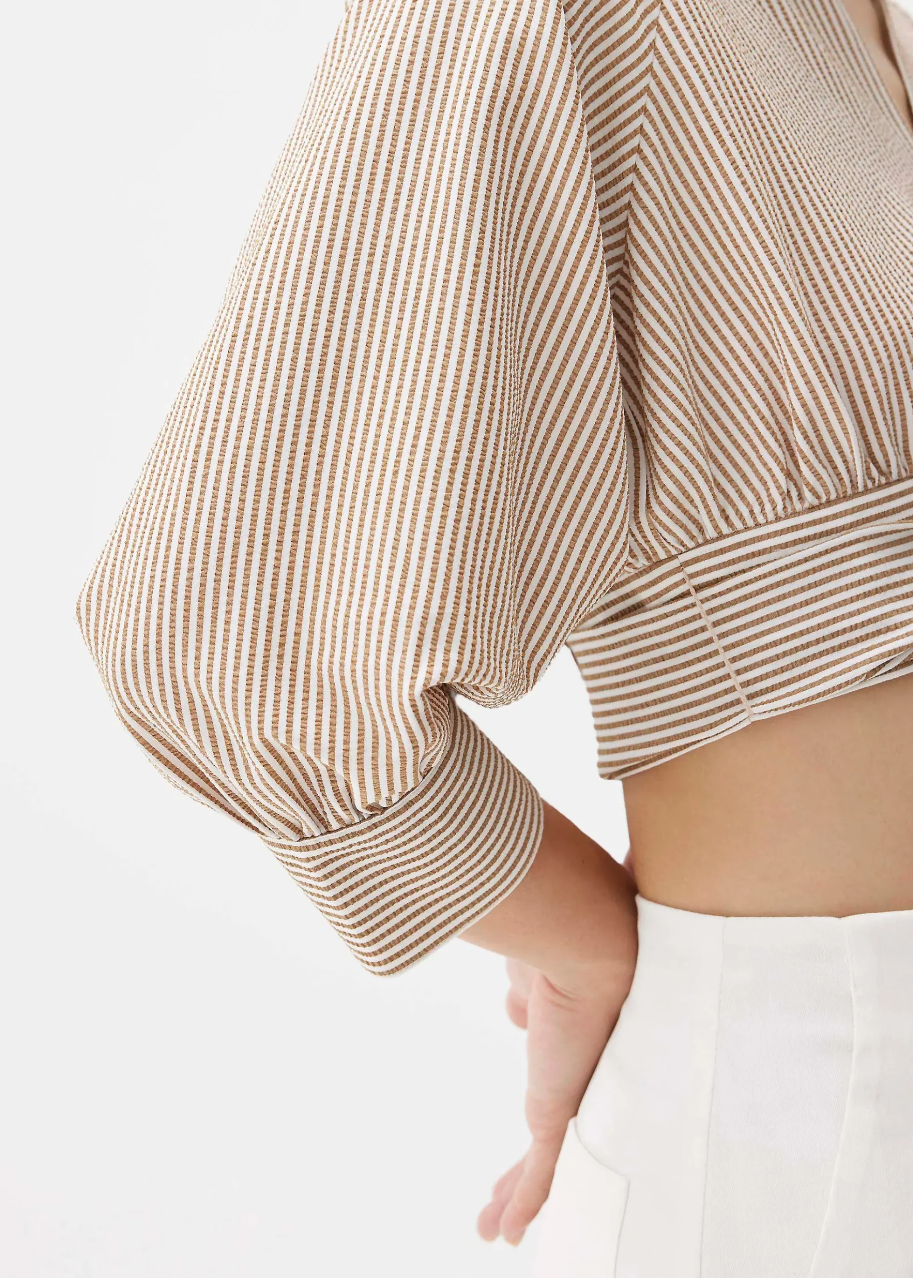 Striped Puff Sleeve Blouse