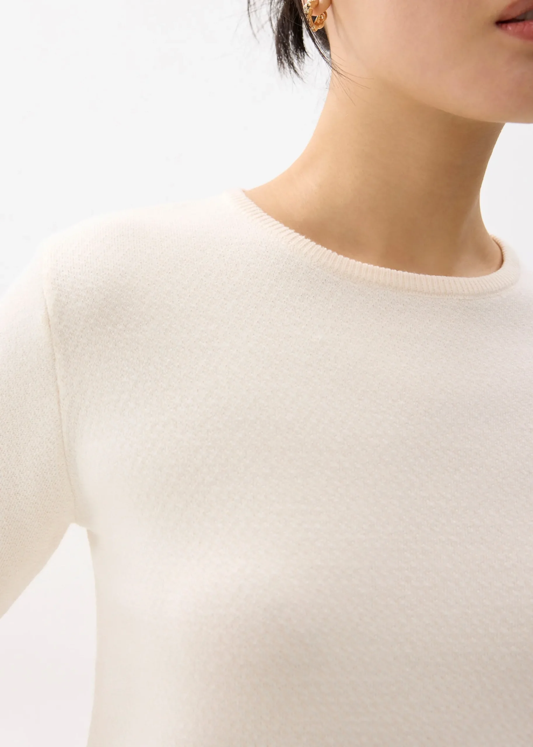 Striped Relaxed Knit Round Neck Tee