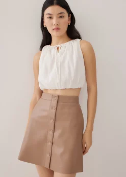 Suzanne Elastic Cotton Crop Top