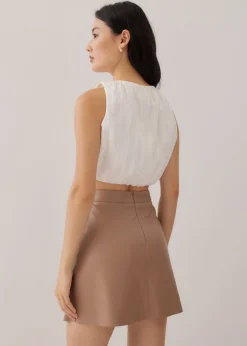 Suzanne Elastic Cotton Crop Top