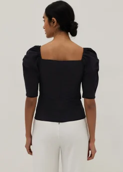 Tabitha Puff Sleeve Bustier Top