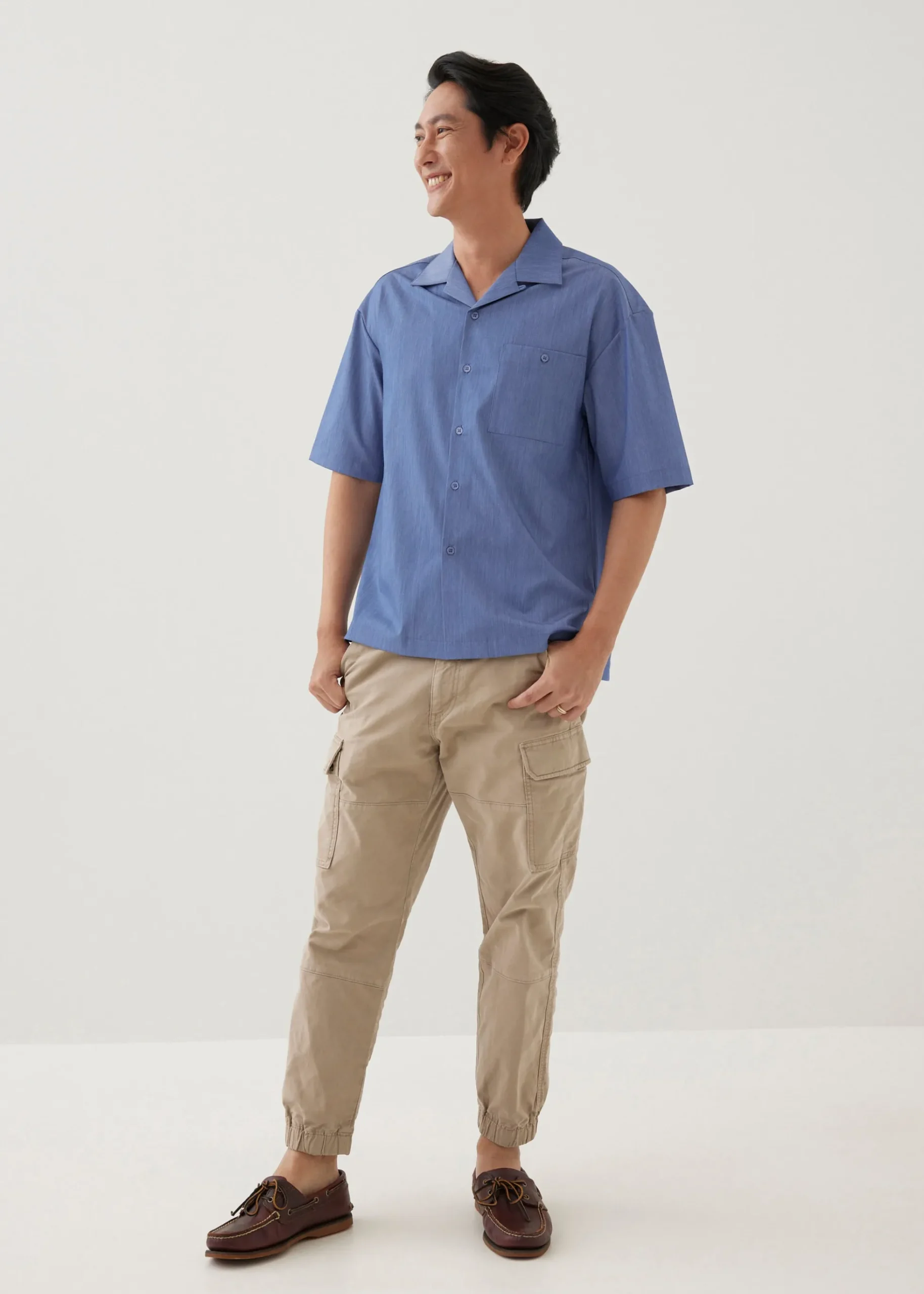 Tailor Unisex Chambray Oversized Collared Shirt