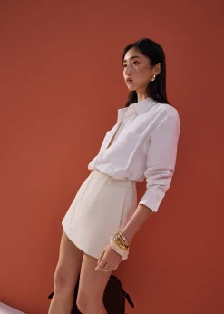 Tailored A-line Mini Skirt